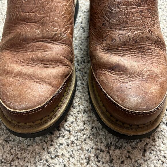 Georgia Boot Womens Romeo Boots Size 10 Brown Embossed Leather - Picture 4 of 9